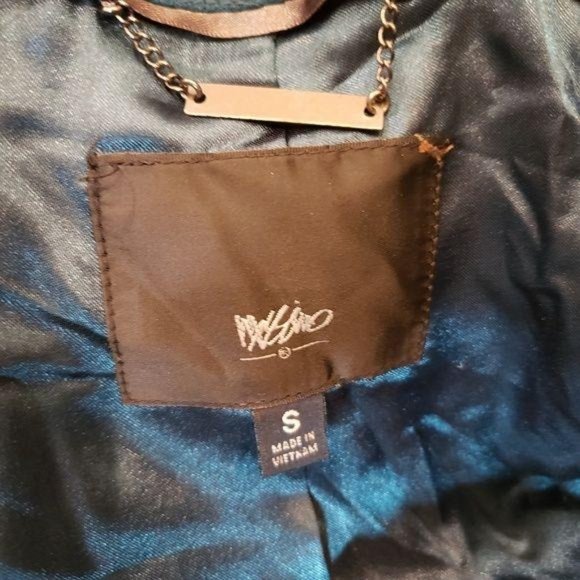 Mossimo double breasted wool blend peacoat long blue winter jacket size small - Picture 8 of 8